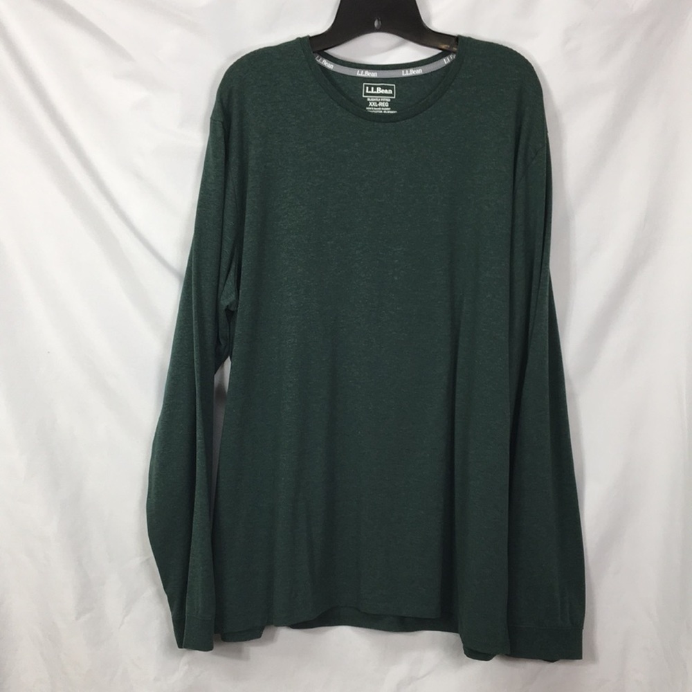 L.L. Bean Mens Slightly Fitted Supima Cotton Long Sleeve Tee Size XXL Like-NEW